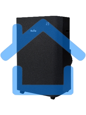 Кондиционер мобильный Ballu Velure BPAC-14 EW/N6 14000 BTU, 35 м², 50 дБ, охлаждение, осушение, черный