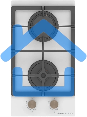 Газовая варочная панель Zigmund & Shtain M 26.3 W независимая, белый