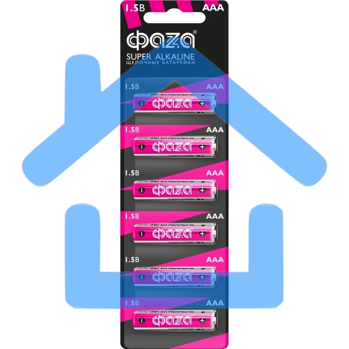 Элемент питания LR03 (AAA) ФАZА Super Alkaline блистер, 6 шт.