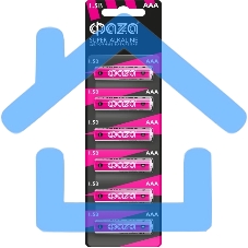 Элемент питания LR03 (AAA) ФАZА Super Alkaline блистер, 6 шт. Элемент питания LR03 (AAA) ФАZА Super Alkaline блистер, 6 шт.