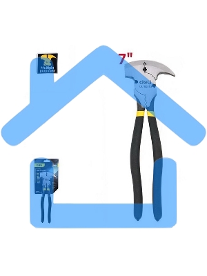 Плоскогубцы многофункциональные 5-в-1 Deli DL100310 250мм, (молоток, кусачки, гвоздодер, зажим, обжим) прорезиненная рукоять