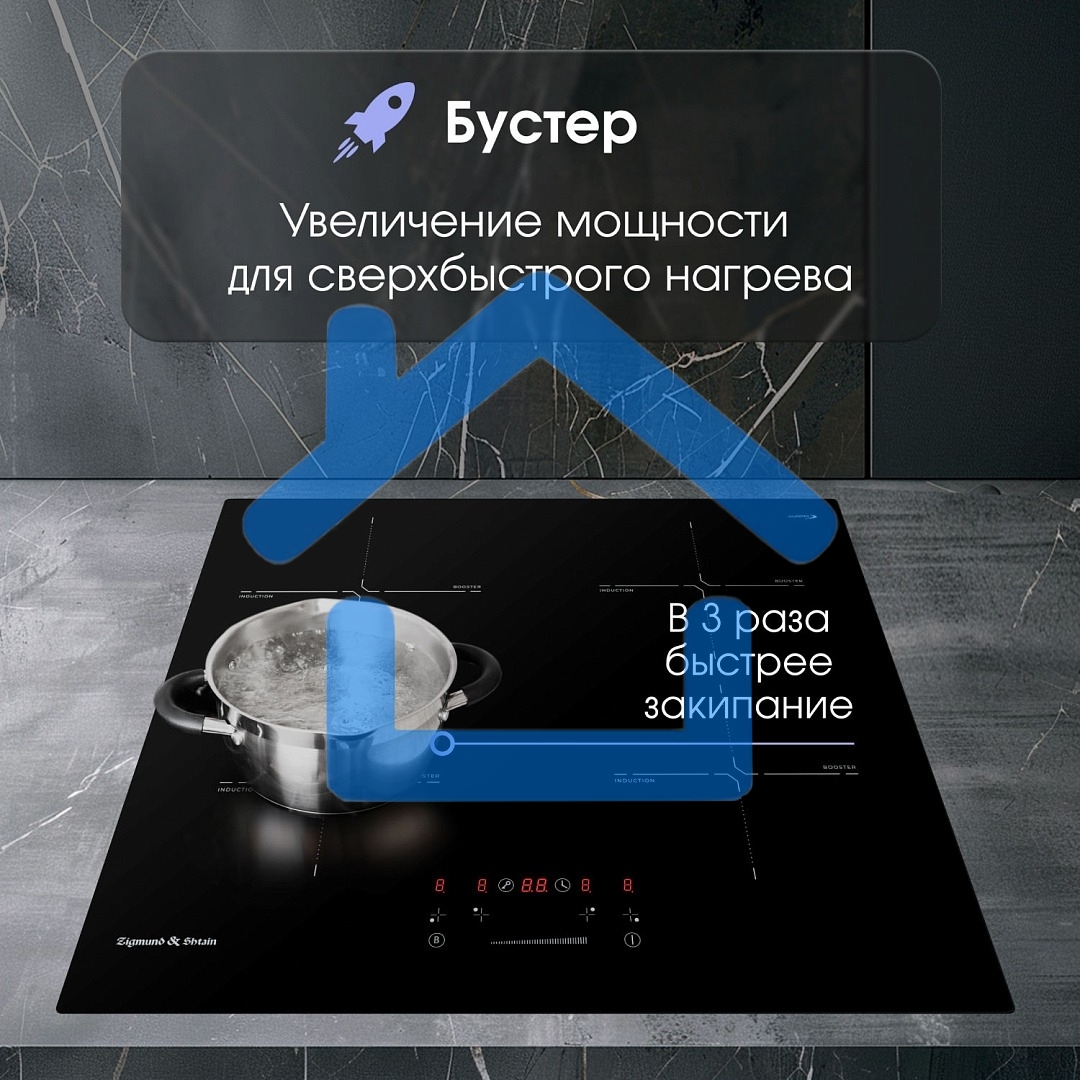 Варочная панель Zigmund & Shtain CI 60.6 B черный