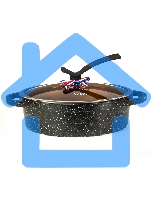 Сотейник LARA LR02-234 серия Orlean 28 см, 4.5 л, мрамор, Bronze, капсульное индукционное дно, крышка