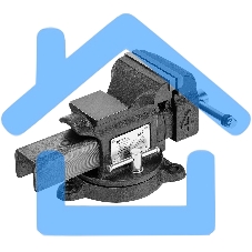 Тиски слесарные Denzel BVH-100 100 мм, поворотные, стальная направляющая, с наковальней