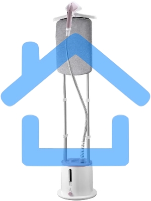 Отпариватель Galaxy Line GL 6216, белый с розовым, стационарный, 2200 Вт, объем контейнера для воды 1,7 л, 3 режима отпаривания