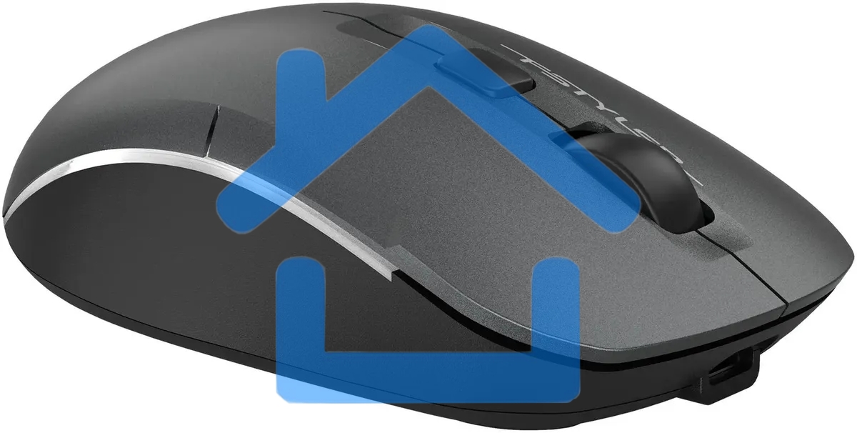 Мышь беспроводная A4Tech Fstyler FB26CS Air2 серый/черный, 2000 dpi, радиоканал, Bluetooth, USB, кнопки - 4