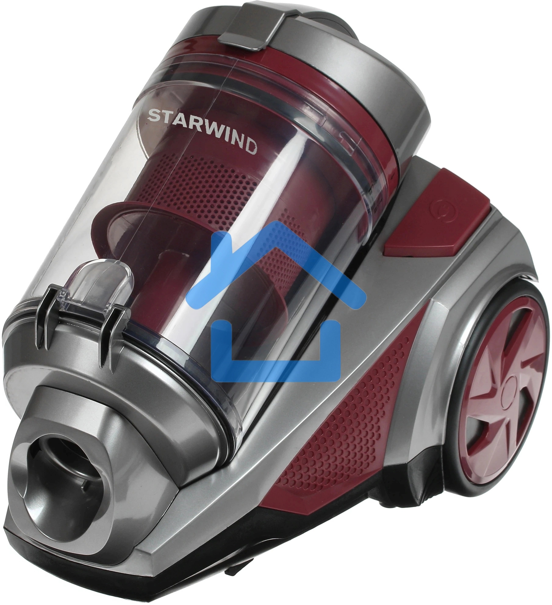 Пылесос Starwind SCV2520 красный/серый, 400/2500 Вт, уборка сухая, пылесборник контейнер, 3 л