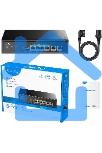 Коммутатор Cudy GS1006P (L2) 6x1Gbит/с 6PoE+ неуправляемый