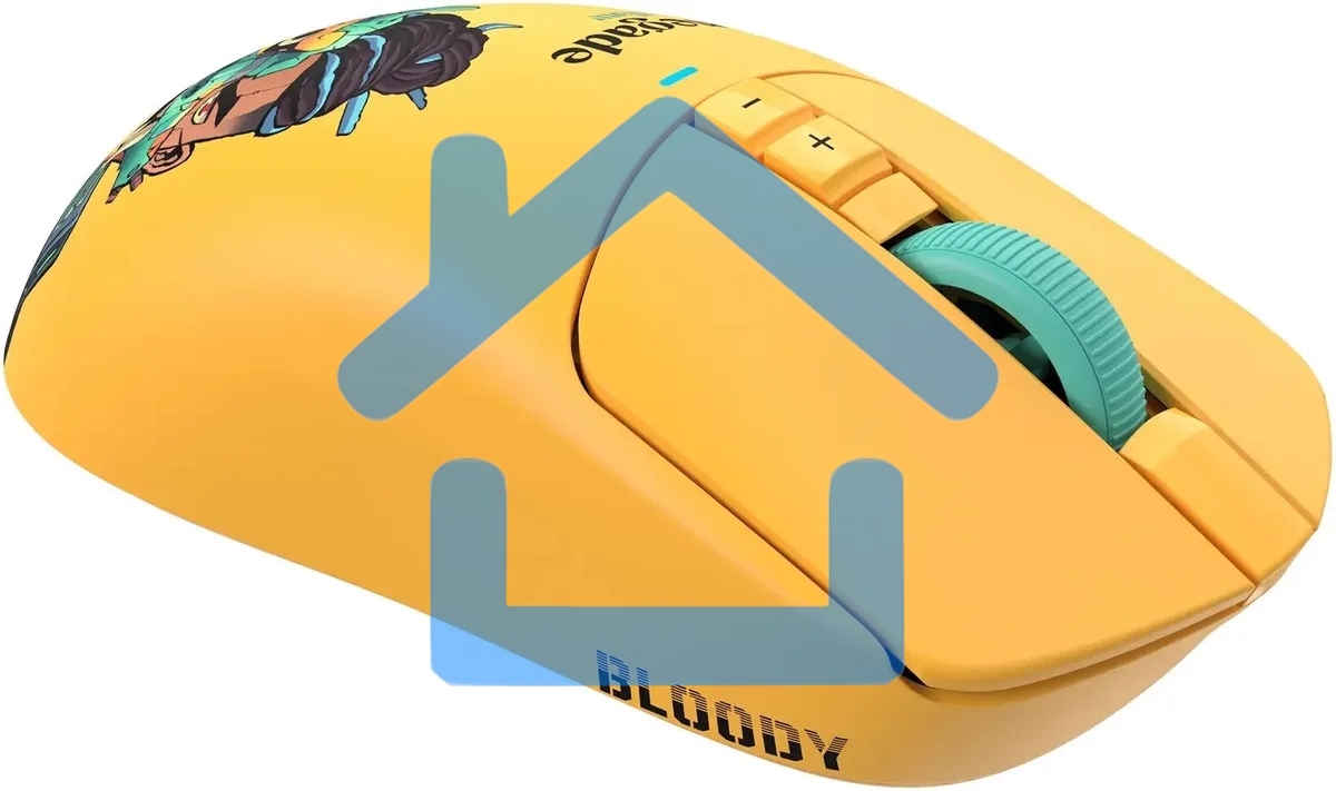 Мышь беспроводная/проводная A4Tech Bloody R72 Ultra Duo желтый, 20000 dpi, радиоканал, USB, кнопки - 7