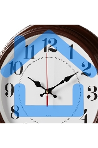 Часы настенные аналоговые Бюрократ WALLC-R85P D35см коричневый/белый