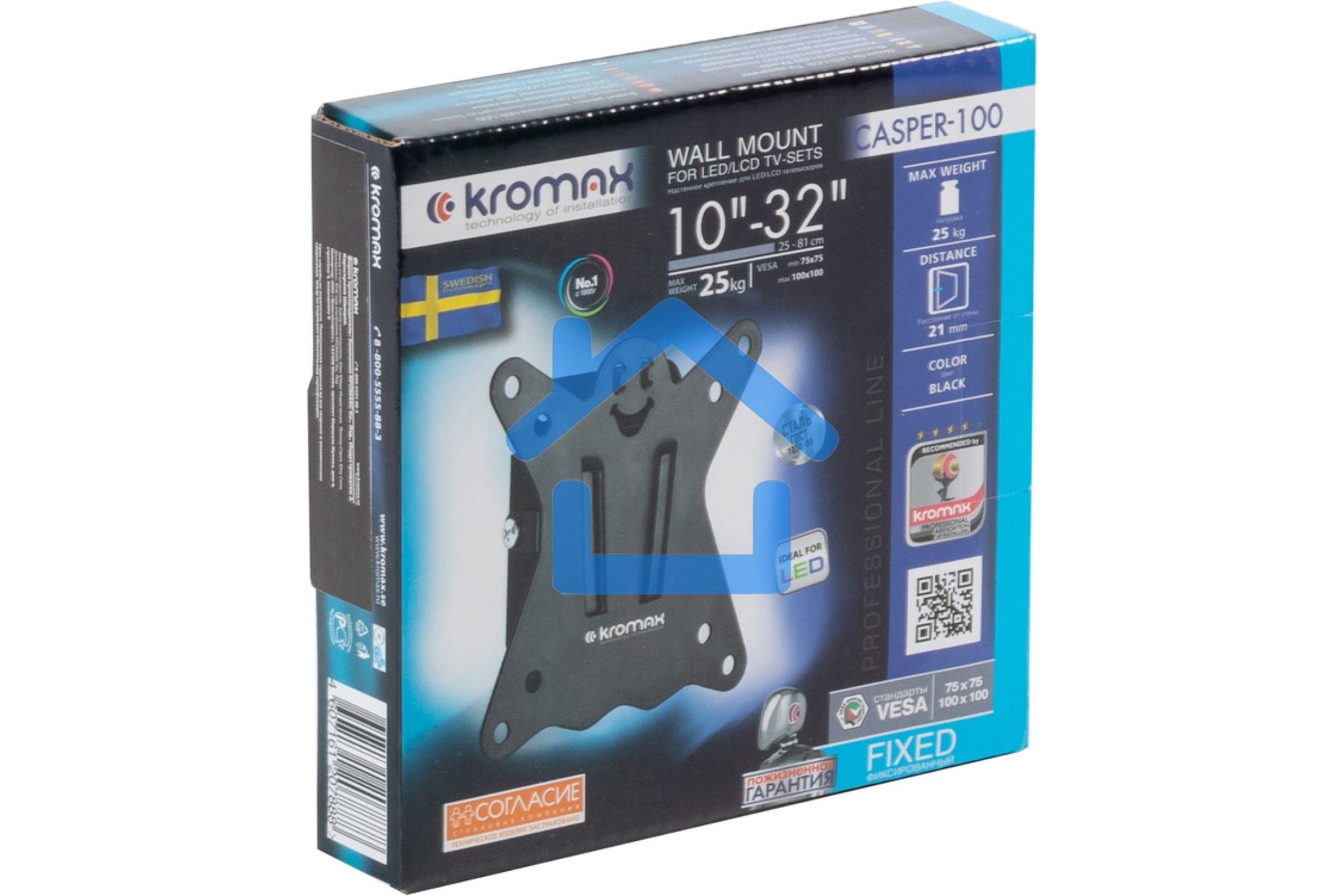 Кронштейн для телевизора Kromax CASPER-100 черный 10