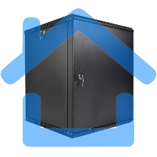 Шкаф телекоммуникационный настенный разборный ЦМО ЭКОНОМ 12U (600 x 350) дверь металл, черный (ШРН-Э-12.350.1-9005)