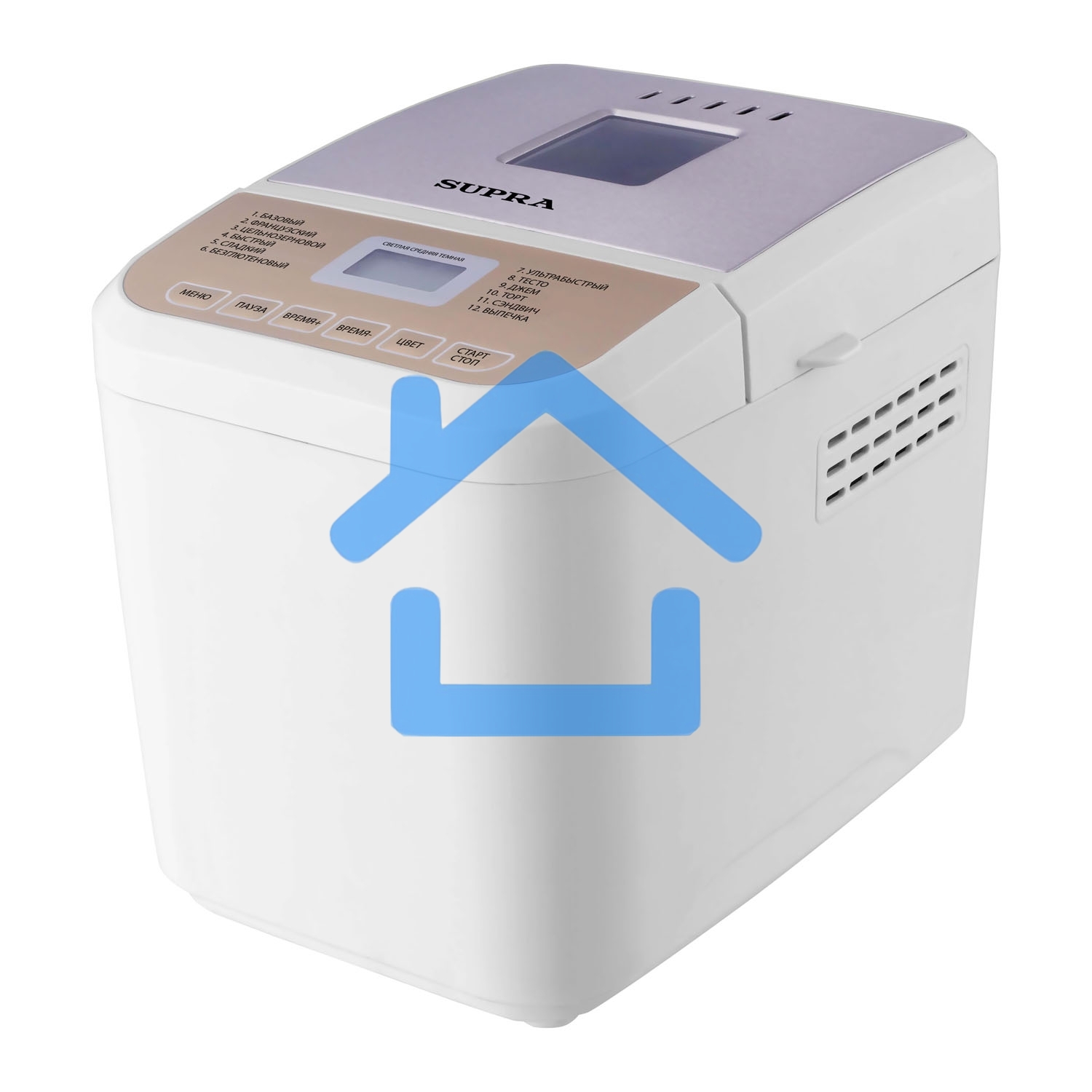 Хлебопечь SUPRA BMS-210 Размер выпечки 500 г. Антипригарное внутреннее покрытие