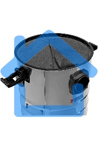 Строительный пылесос Denzel RVC30 серебристый, 1400 Вт, уборка сухая/сбор воды/выдув, пылесборник мешок, 30 л