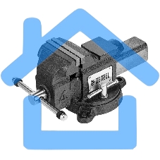 Тиски слесарные Denzel BVH-100 100 мм, поворотные, стальная направляющая, с наковальней