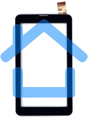 Сенсорное стекло (тачскрин) для Irbis TZ60, черное с рамкой