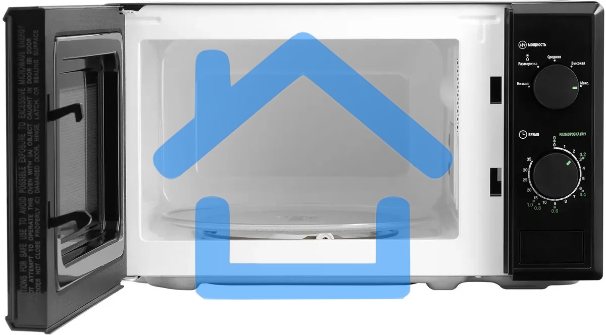Микроволновая печь Starwind SWM5820 черный, 20 л, 700 Вт, переключатели - поворотный механизм