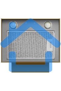 Вытяжка пристенная островная Maunfeld Bath 402 золотой, 40 см, 1150 куб. м/ч, 52 дБ