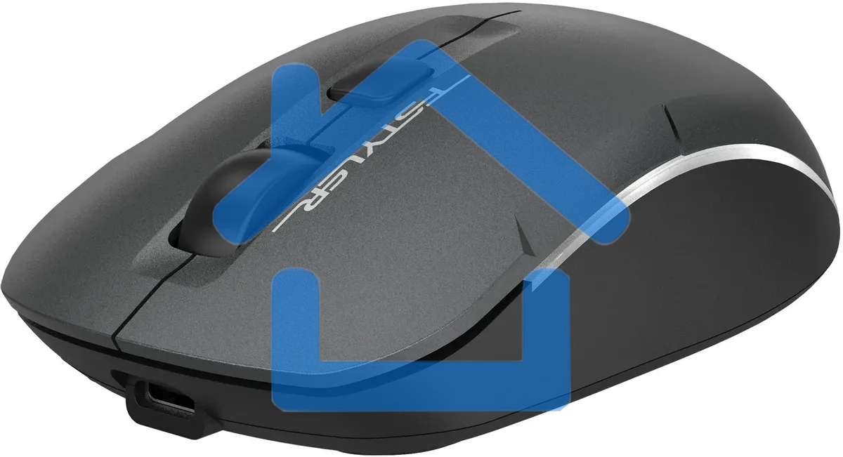 Мышь беспроводная A4Tech Fstyler FB26CS Air2 серый/черный, 2000 dpi, радиоканал, Bluetooth, USB, кнопки - 4