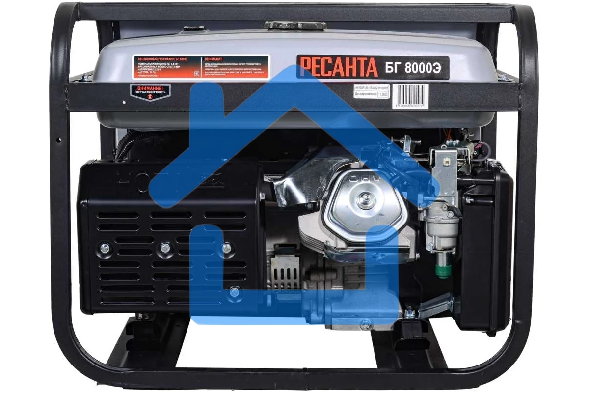 Электрогенератор бензиновый Ресанта БГ 8000 Э, 7 кВт, 66 дБ, 76.8 кг