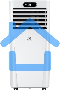 Мобильный кондиционер Royal Clima RM-TS28CH-E 9500 BTU, 28 м², 54 дБ, охлаждение, осушение, белый