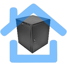 Шкаф телекоммуникационный настенный разборный ЦМО ЭКОНОМ 12U (600 x 350) дверь металл, черный (ШРН-Э-12.350.1-9005)