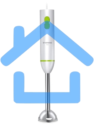 Блендер погружной Starwind SBP1113 750Вт белый/зеленый