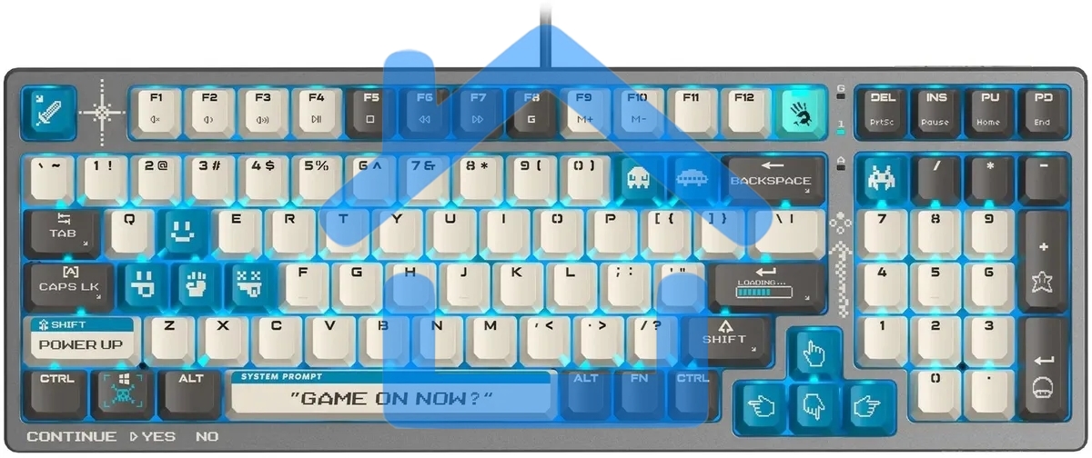 Клавиатура A4Tech Bloody S98 Pixels Blue проводная USB серый/бежевый