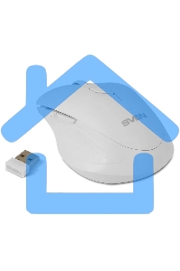 Мышь беспроводная SVEN RX-425W белый, 1600 dpi, радиоканал, USB, кнопки - 6