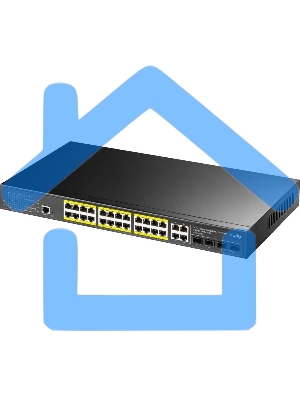 Коммутатор Cudy GS2028PS4-300W (L2) 28x1Gbит/с 4SFP 24PoE+ 300W управляемый