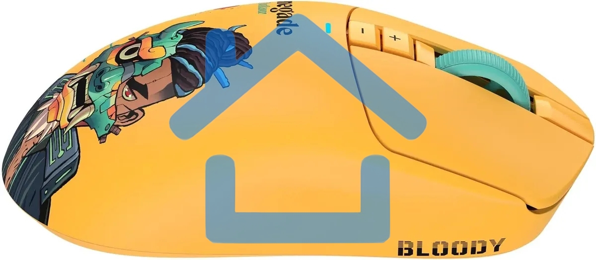 Мышь беспроводная/проводная A4Tech Bloody R72 Ultra Duo желтый, 20000 dpi, радиоканал, USB, кнопки - 7