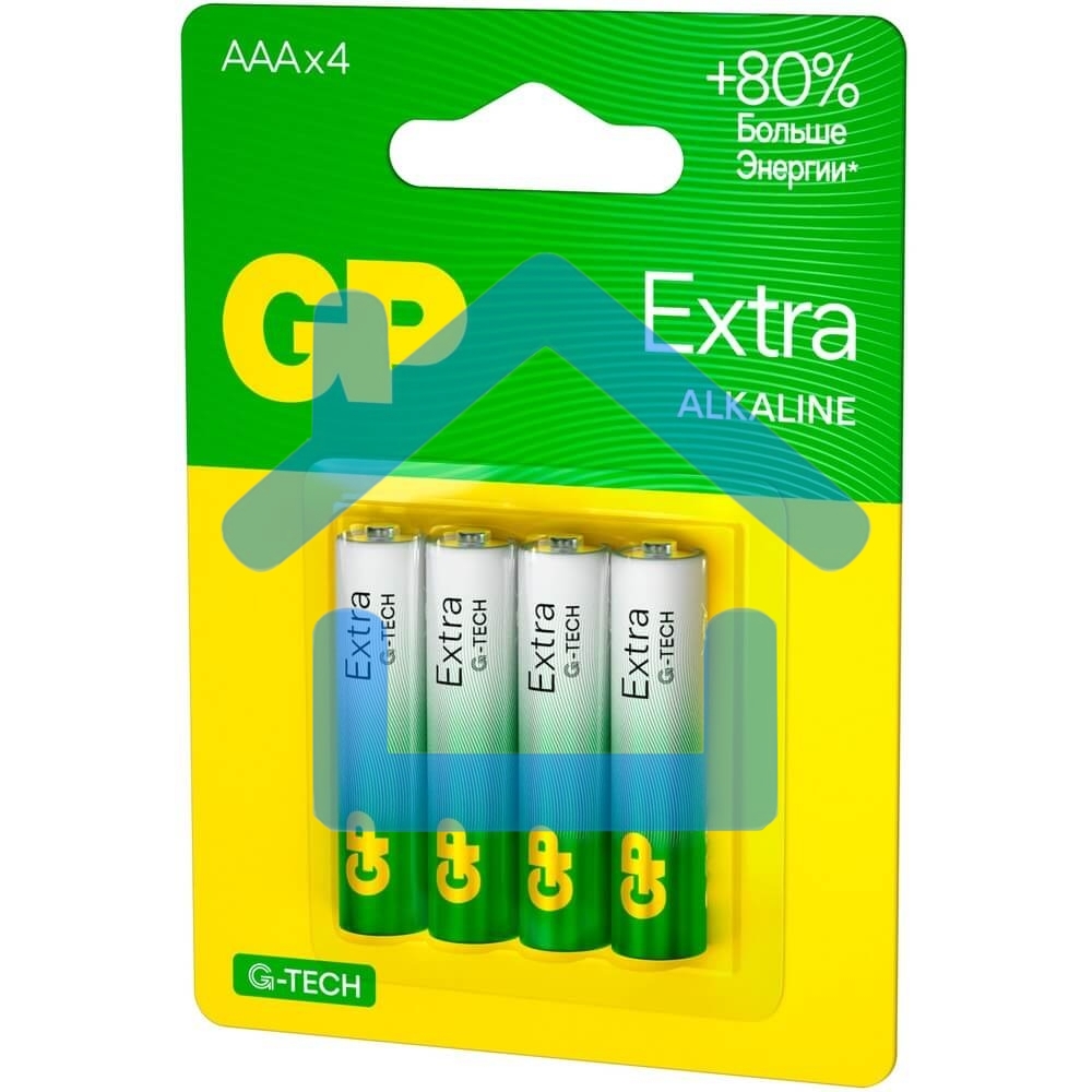 Батарея GP Extra Alkaline 24AXA21-2CRSBC4 AAA (4шт) блистер