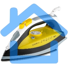 Утюг ENERGY EN-349 желтый/черный, 2200 Вт, пар, спрей, тефлоновая подошва