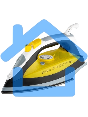 Утюг ENERGY EN-349 желтый/черный, 2200 Вт, пар, спрей, тефлоновая подошва