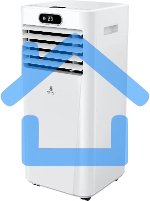 Мобильный кондиционер Royal Clima RM-TS28CH-E 9500 BTU, 28 м², 54 дБ, охлаждение, осушение, белый