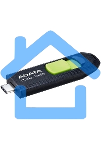 Флешка USB ADATA UC300 (ACHO-UC300-128G-RBK/GN), 128 Gb, Type-C USB 3.2, R/W 100/30, черный/зеленый