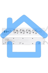 Сетевой фильтр Cablexpert Exnovo EXN-4-CU2-W-2, 4р, 16А, 1xType-C PD, 30Вт, 2хUSB, 2м, ур.защиты 4+, белый, коробка