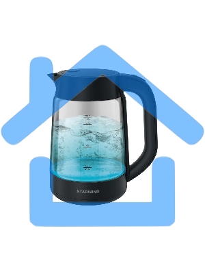 Чайник электрический Starwind SKG4030 1.7л. 2200Вт черный (корпус: стекло)