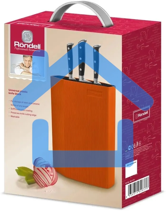 Подставка для ножей Rondell RD-470 (Orange) ABS пластик.