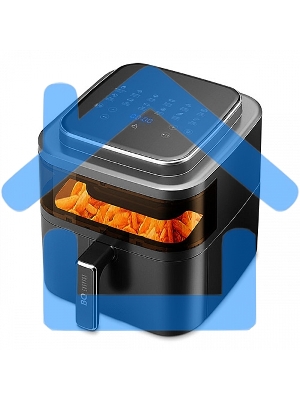 Аэрогриль BQ GR2002 Black-Silver. Мощность:1500 Вт, Объем корзины: XL