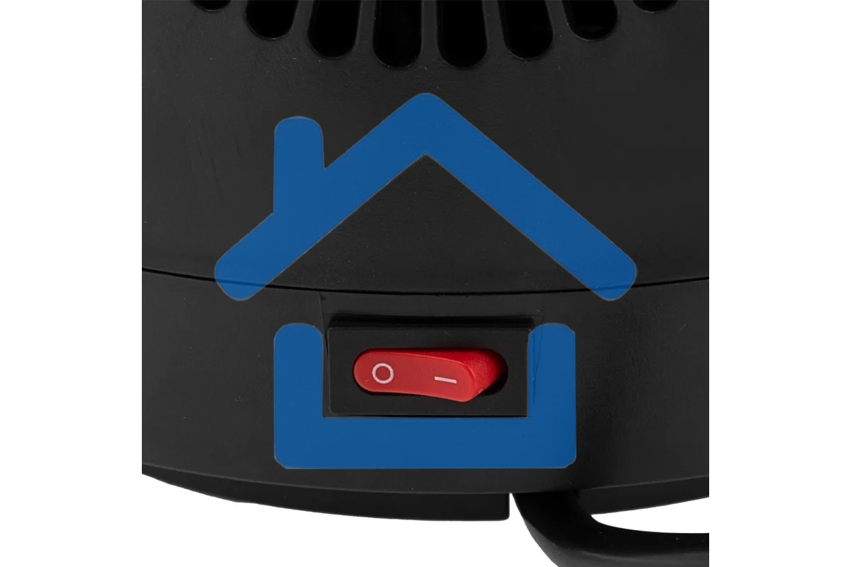 Тепловентилятор керамический Denzel DTFC-1200, черный, 600/1200 Вт, 12 м2, 3 режима, термостат