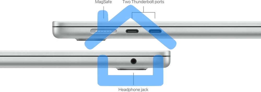 Ноутбук APPLE MacBook Air 15 A3114 серебристый (M3/16Gb/512Gb SSD/MacOS) (Z1GE0001R) нужен переходник на EU