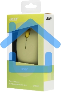 Мышь беспроводная Acer OMR205 зеленый/желтый, 1200 dpi, радиоканал, USB, кнопки - 3