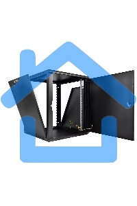 Шкаф телекоммуникационный настенный разборный ЦМО ЭКОНОМ 12U (600 x 350) дверь металл, черный (ШРН-Э-12.350.1-9005)