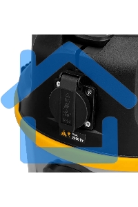 Строительный пылесос Denzel RVC30 серебристый, 1400 Вт, уборка сухая/сбор воды/выдув, пылесборник мешок, 30 л