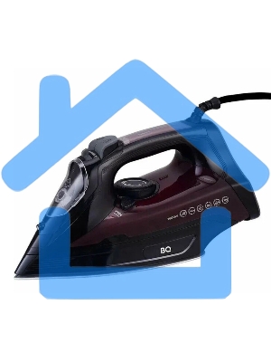 Утюг BQ SI1003 Black-Wine Red. 2600 Вт, Резервуар для воды 360 мл, Постоянная подача пара 35 г/мин, Паровой удар 160 г, Керамическое покрытие EasyGlidePRO, Защита от перегрева, Вертикальное отпраивание, Индикация готовности к работе, Мерный стакан для вод