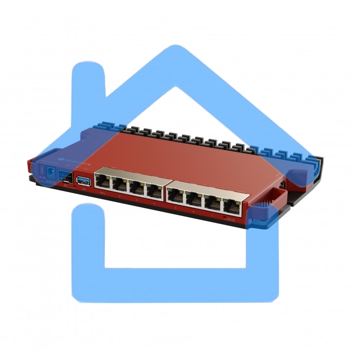 Маршрутизатор MikroTik L009UiGS-RM, 8*1Gbit, 1*SFP 2.5Gbit(вилка US)
