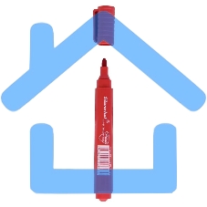 Маркер перманентный Silwerhof Prime, пулевидный пишущий наконечник, 1-3мм, красный, коробка