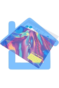 Папка на молнии ZIP Silwerhof OIL A4+ ПВХ 0.25мм