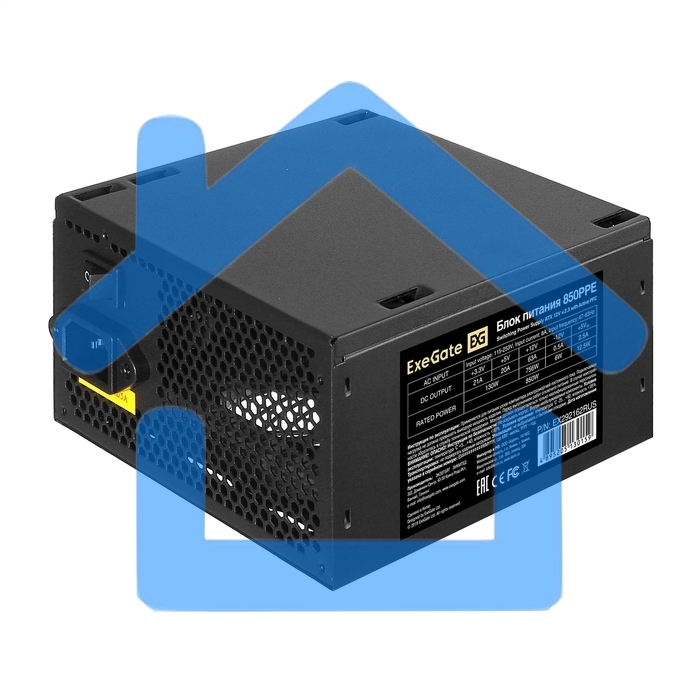 Блок питания ExeGate 850PPE (EX292162RUS-PC), 850В, 120мм, черный